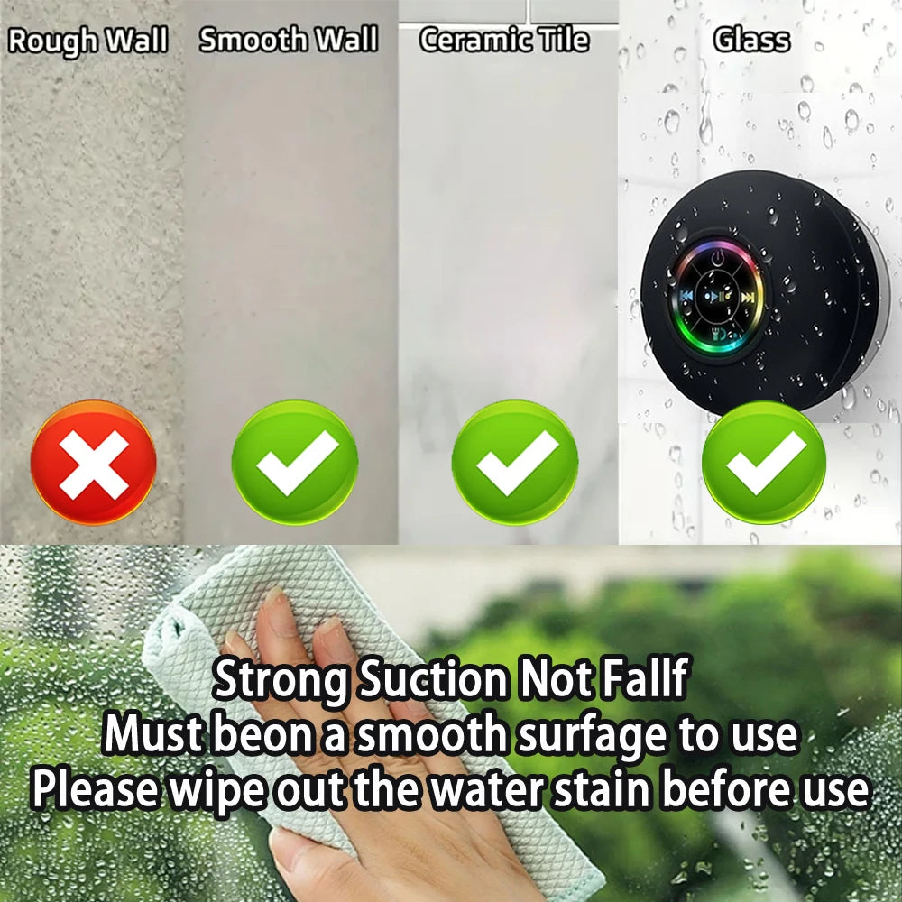 Aura Glow Waterproof Shower Speaker