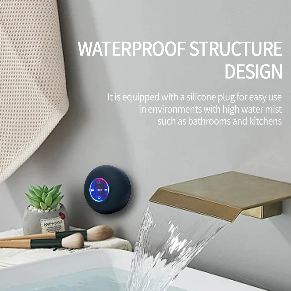 Aura Glow Waterproof Shower Speaker